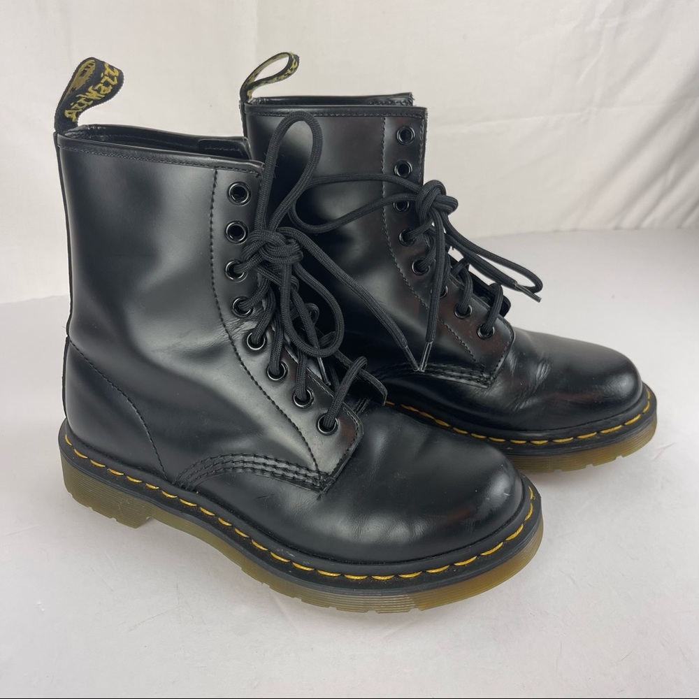 Dr. Martens 1460 Smooth Black Leather Boots Size 6.5